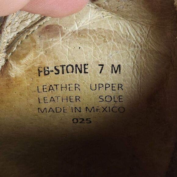 FREEBIRD BY STEVEN Women's Stone US 7M Brown Leather Distressed Cut Out Booties - Picture 14 of 14